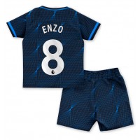 Fotbalové Dres Chelsea Enzo Fernandez #8 Dětské Venkovní 2023-24 Krátký Rukáv (+ trenýrky)